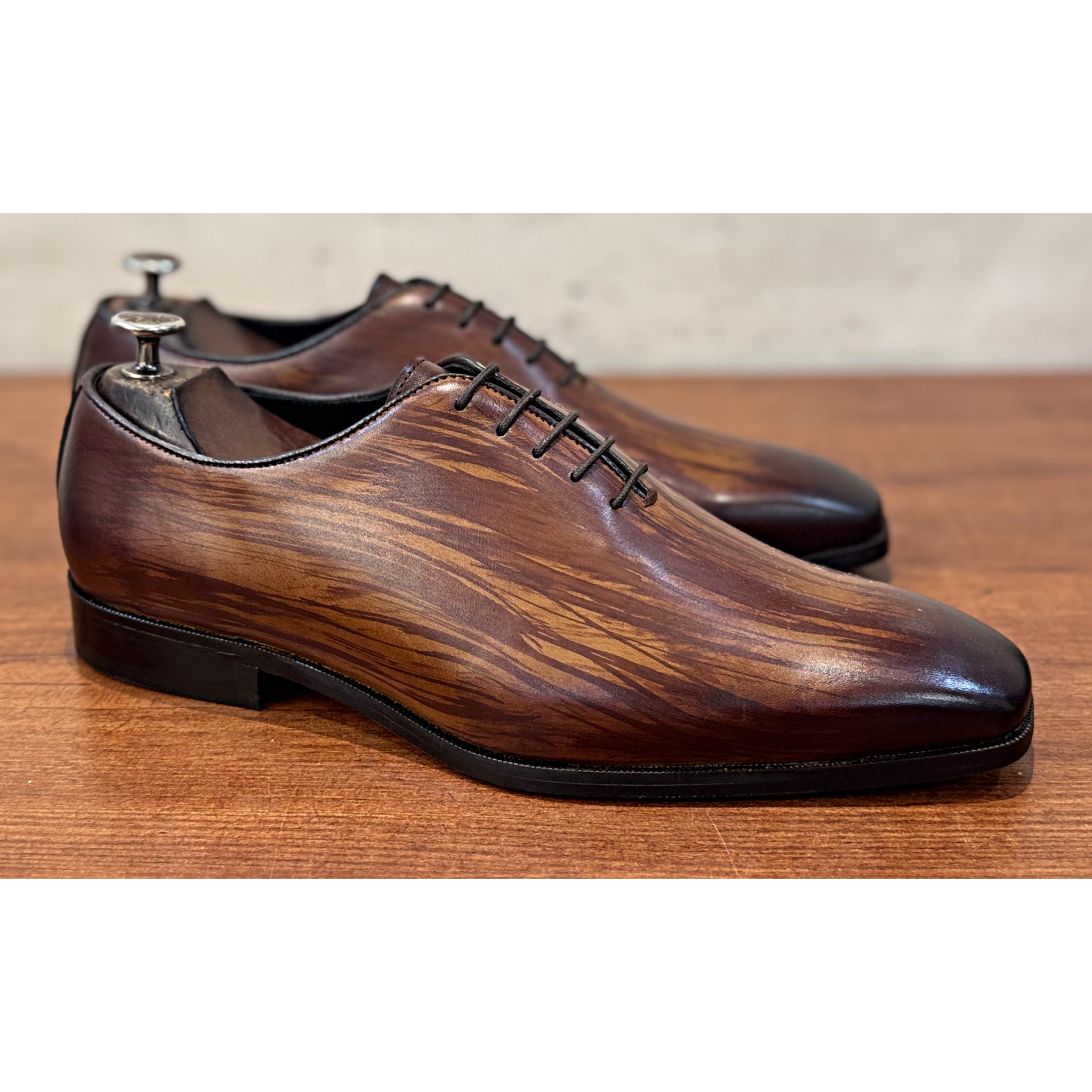 Walnut Oxford Hand-Painted Shoes