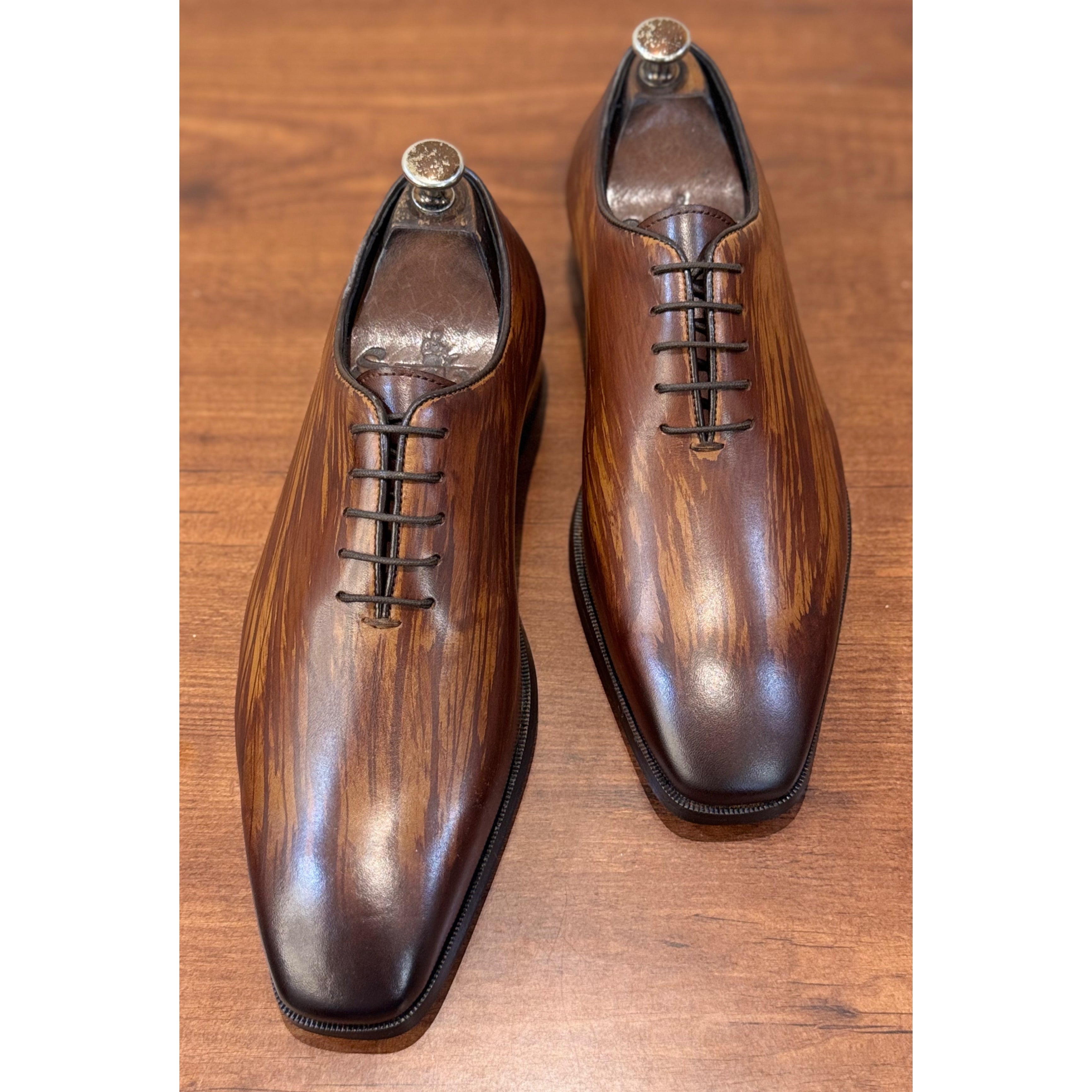 Walnut Oxford Hand-Painted Shoes