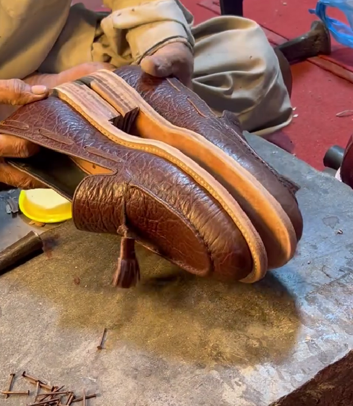 Brown Antelope Leather Tassel Loafers