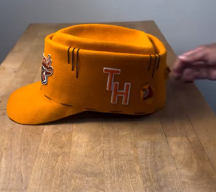 Handmade shaped baseball cap