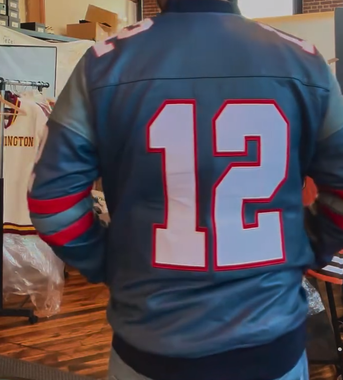 leather baseball jersey