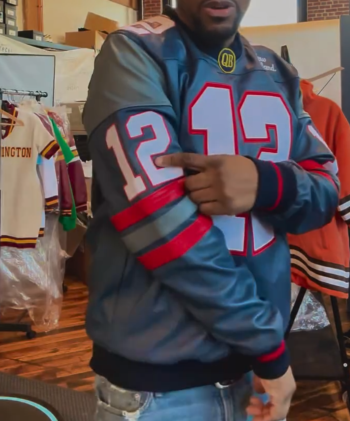 leather baseball jersey