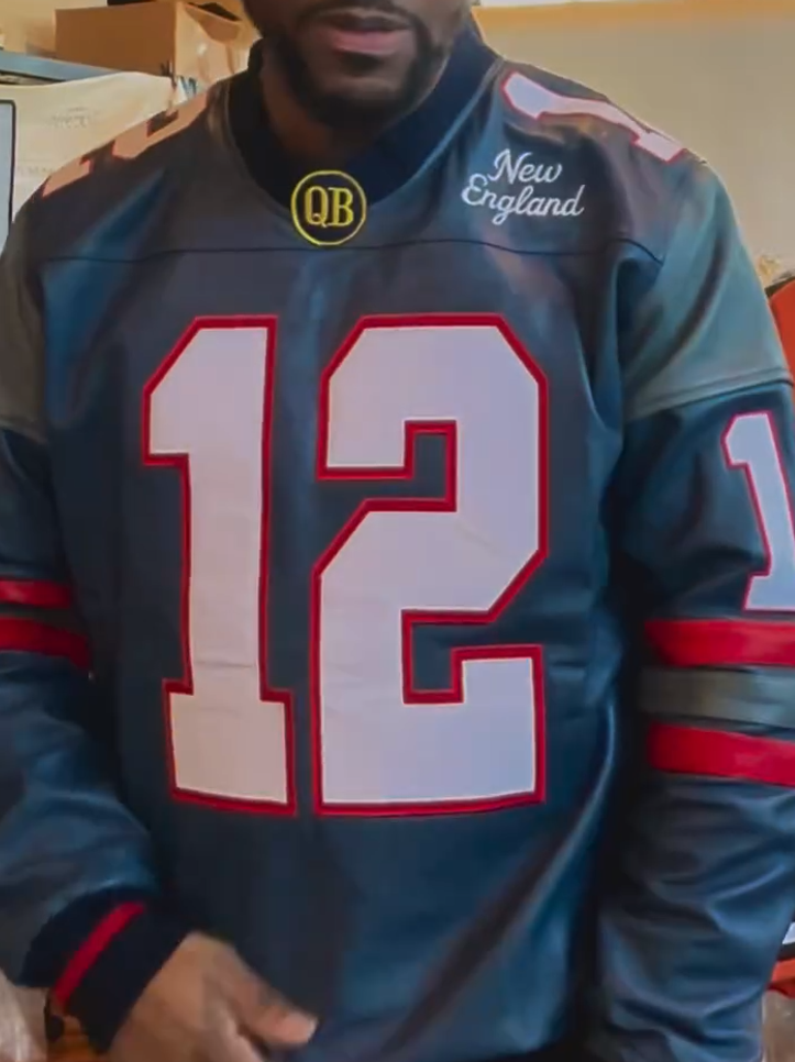 leather baseball jersey