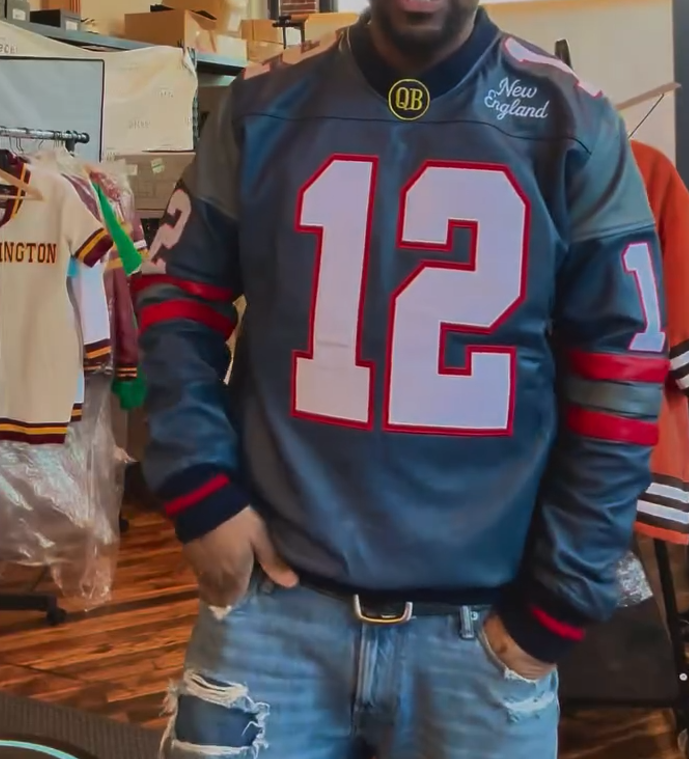 leather baseball jersey