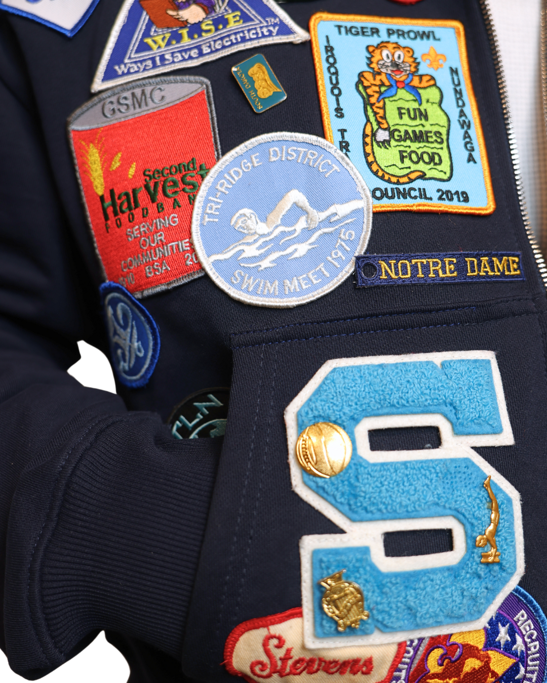 One-of-a-kind patchwork hoodie