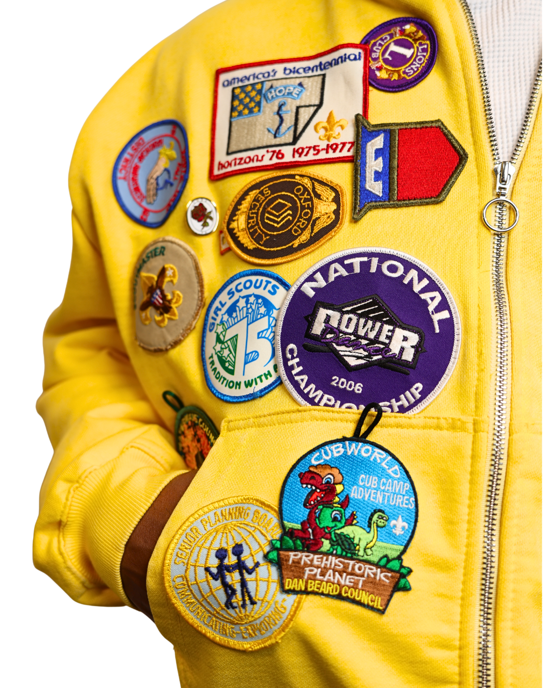 One-of-a-kind patchwork hoodie