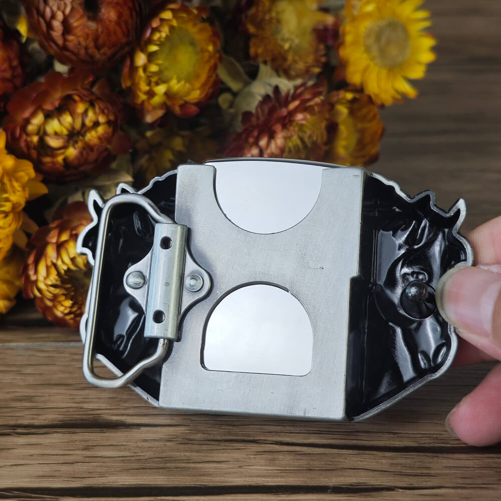 Western Horse Head Lighter Belt Buckle