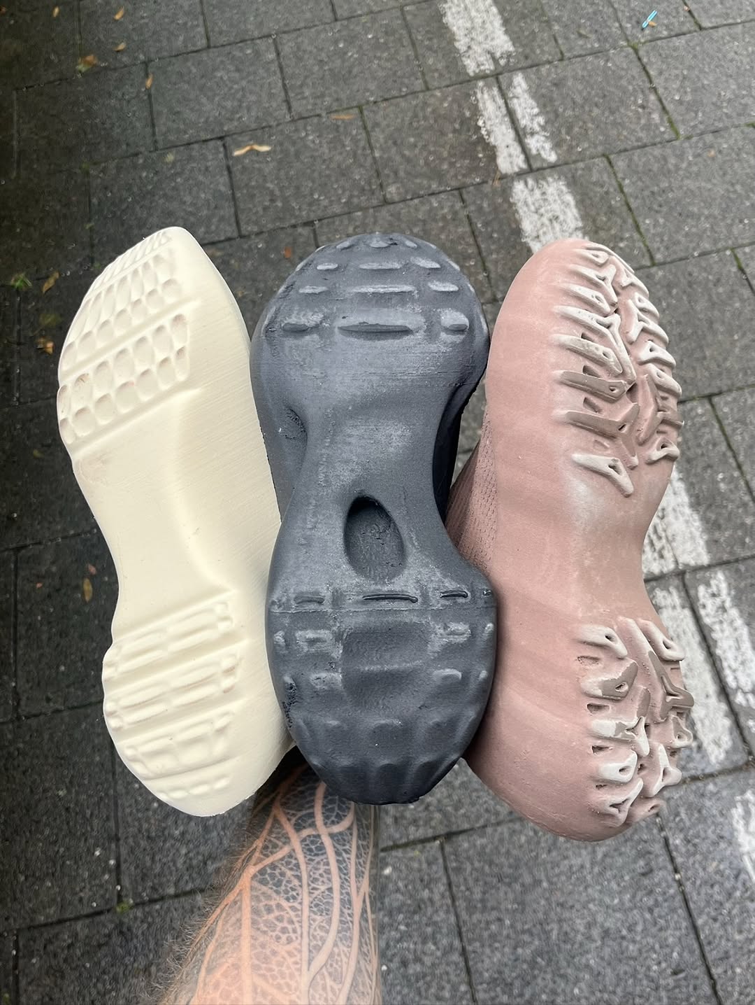 3D printed human skull structure shoes