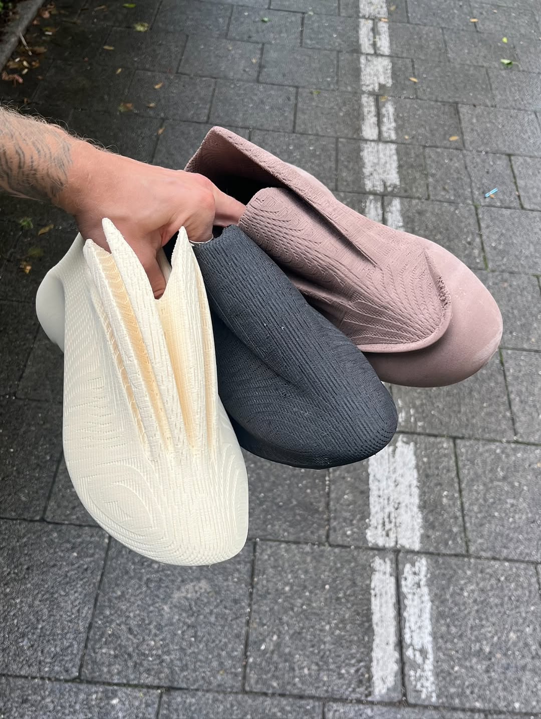 3D printed human skull structure shoes