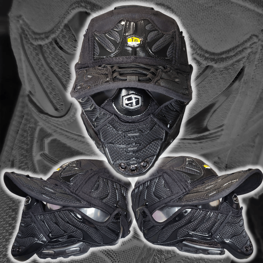 All-black hat and mask set