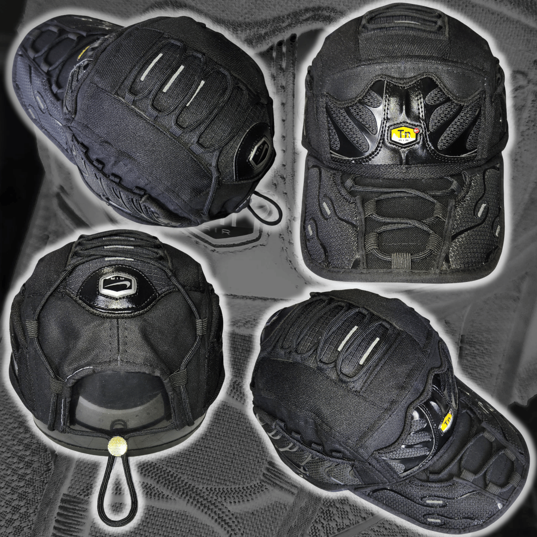 All-black hat and mask set