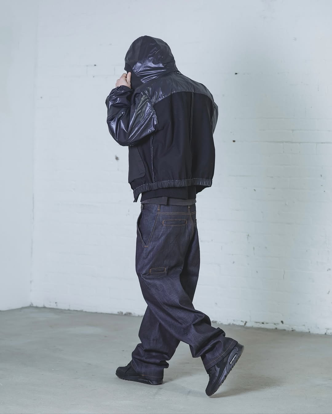 Two-way pocket raw selvedge jeans