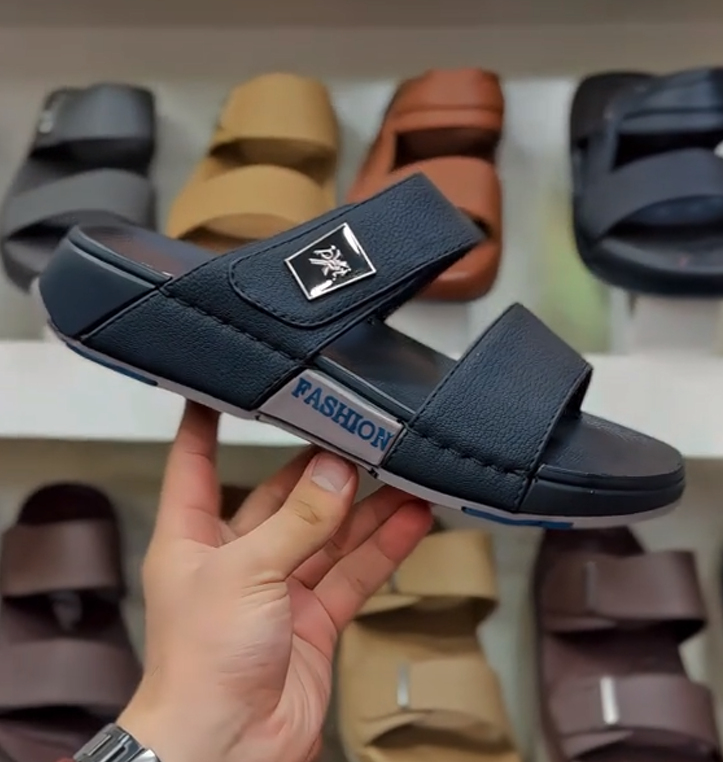 Genuine leather soft-soled slippers