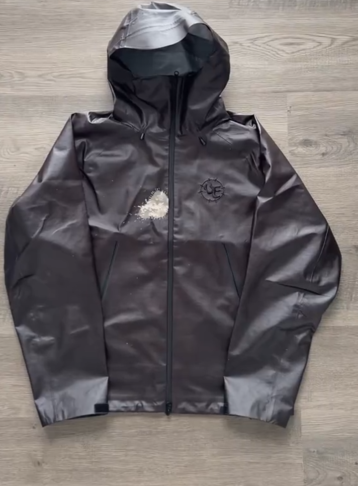 Temperature-sensitive water-repellent camouflage jacket