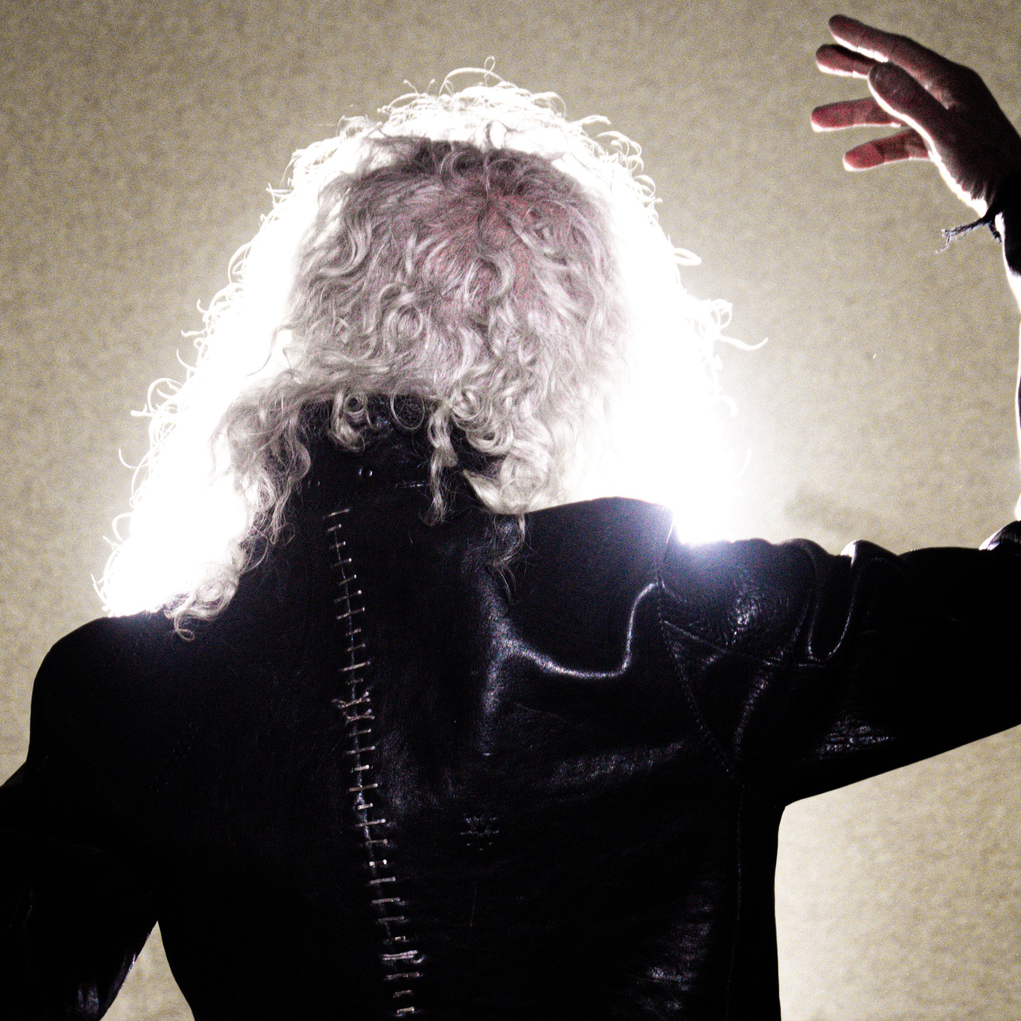 Hand-stapled leather jacket