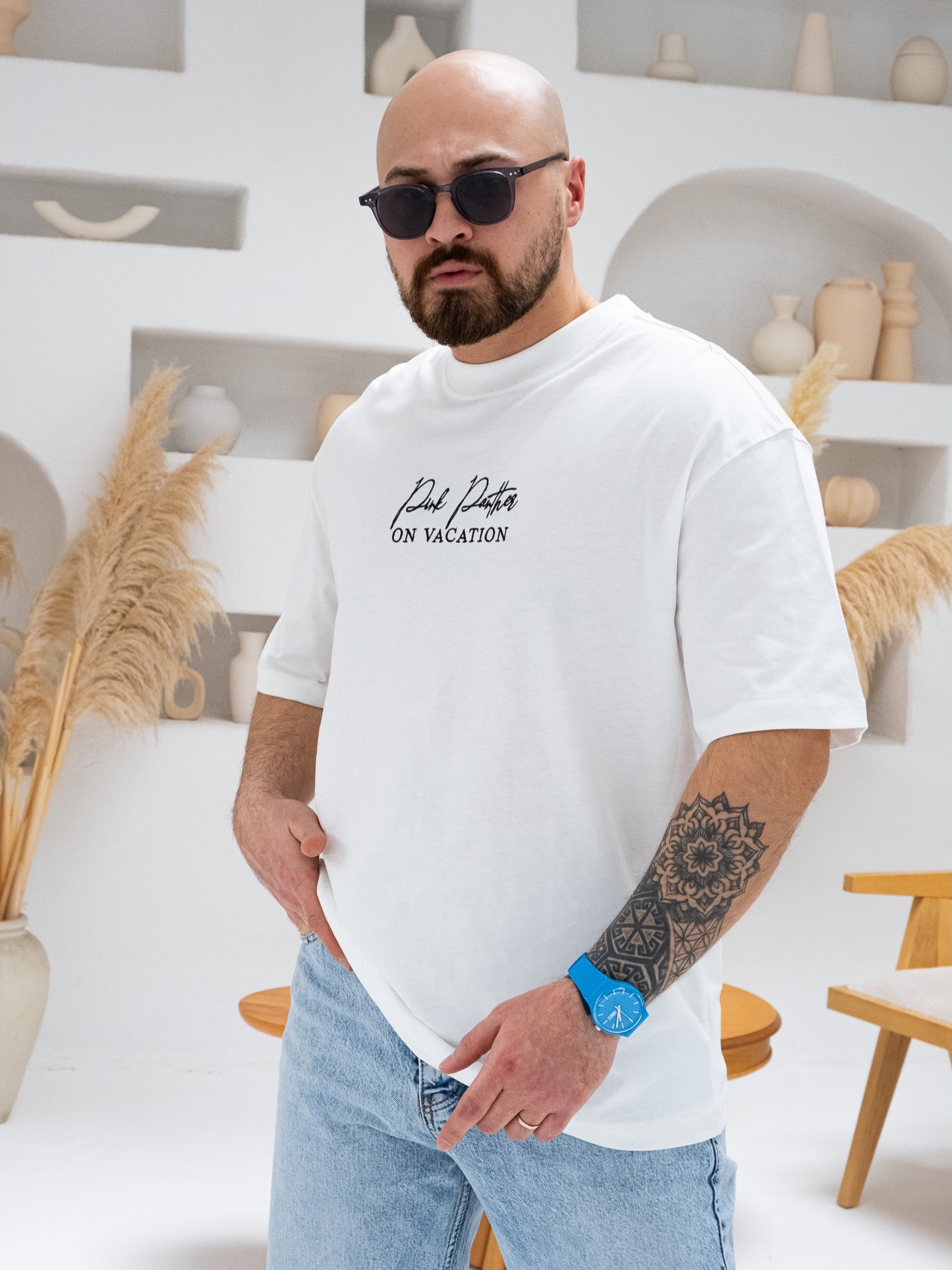 Oversized T-shirts with prints and embroidery