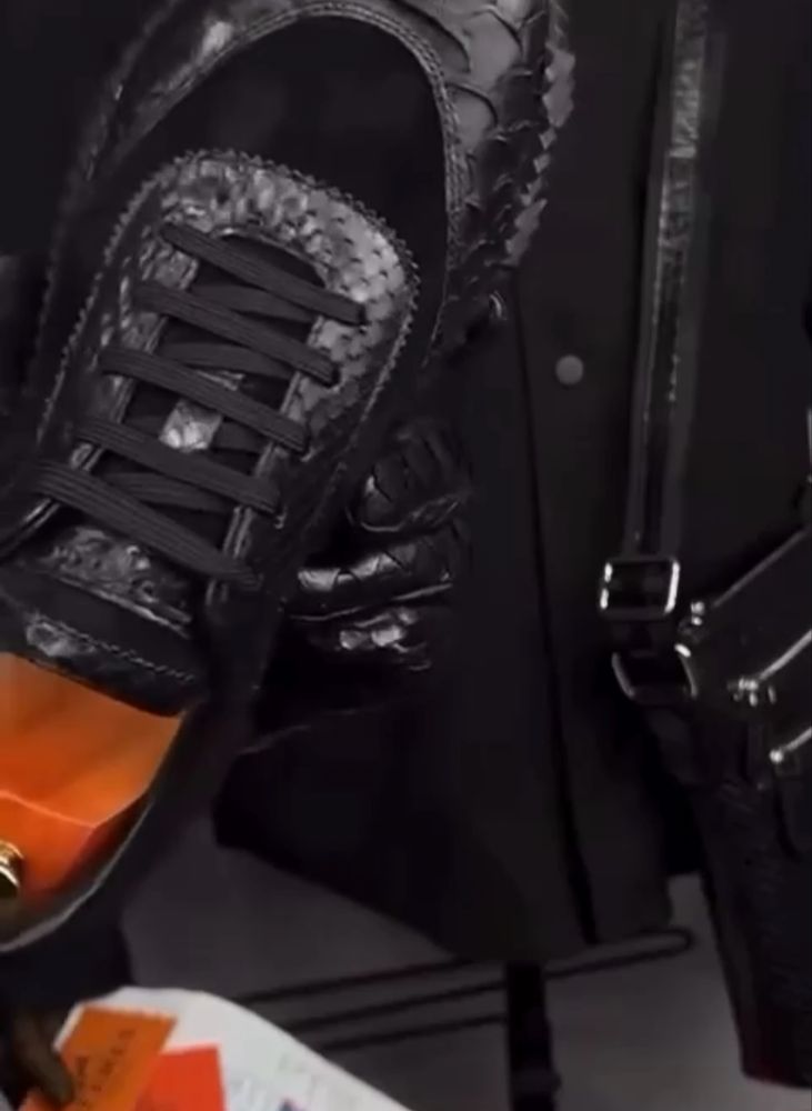Men's python skin sneakers