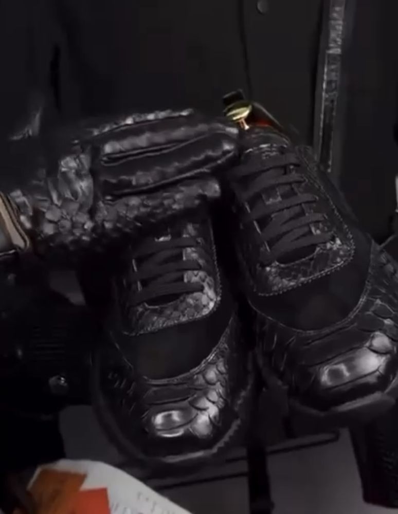 Men's python skin sneakers