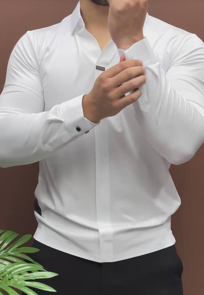 Men's Casual Business Long Sleeve Shirt