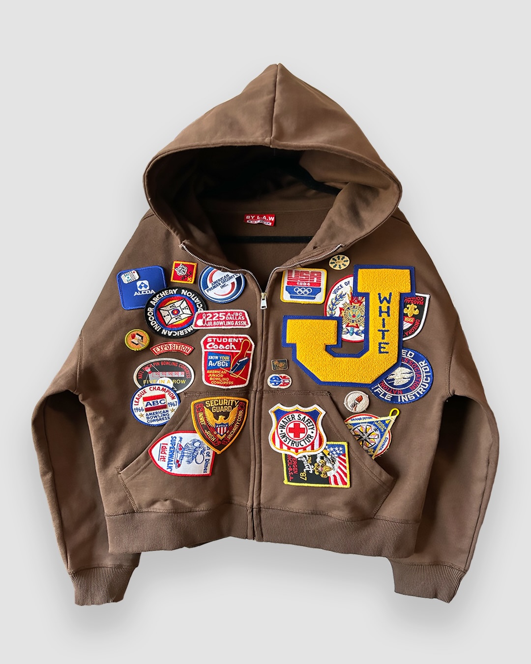 One-of-a-kind patchwork hoodie