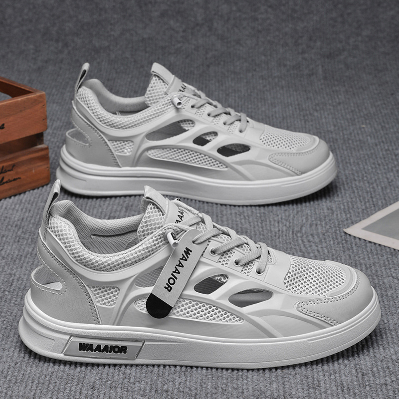 Versatile white sneakers, mesh shoes, casual sneakers