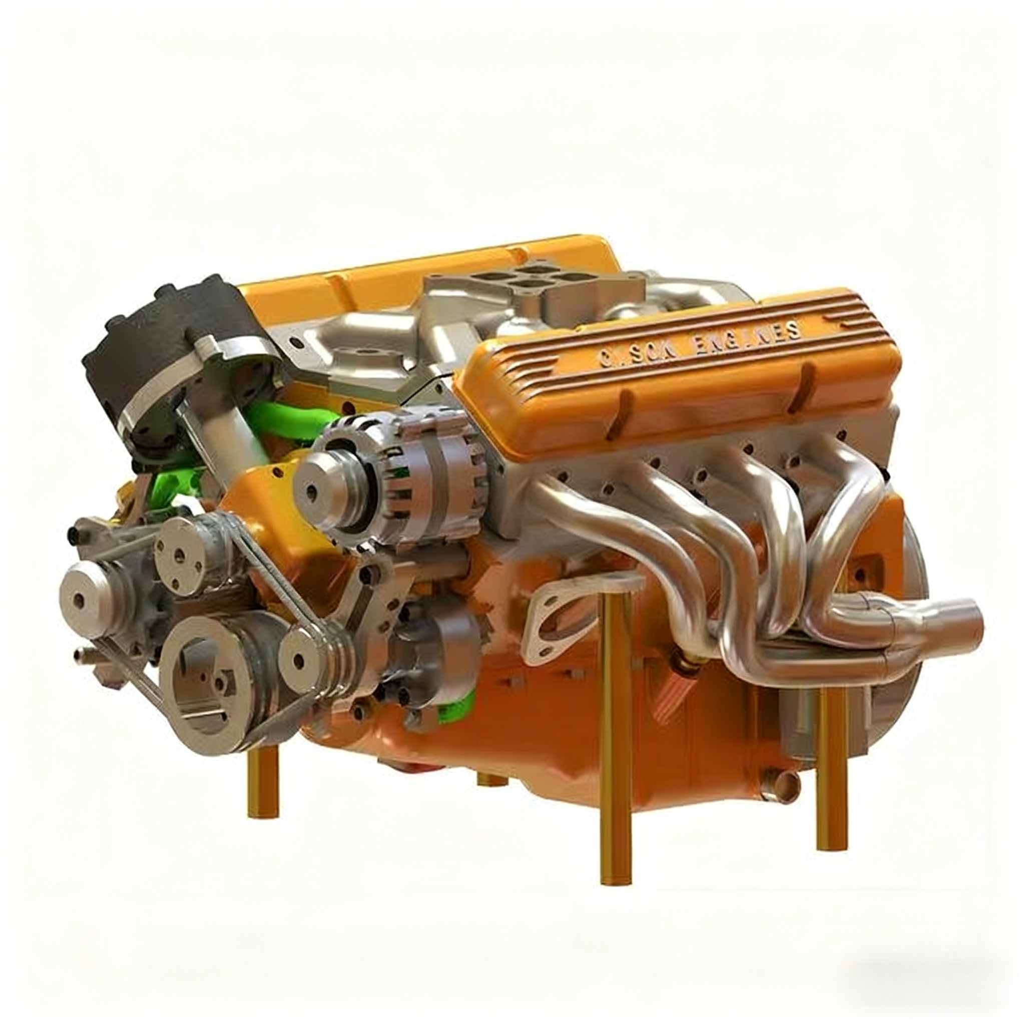 【Metal Texture | Collectible Decor】V8 Engine Model Ornament – Industrial Style Desktop Decoration – Perfect Gift for Car Enthusiasts