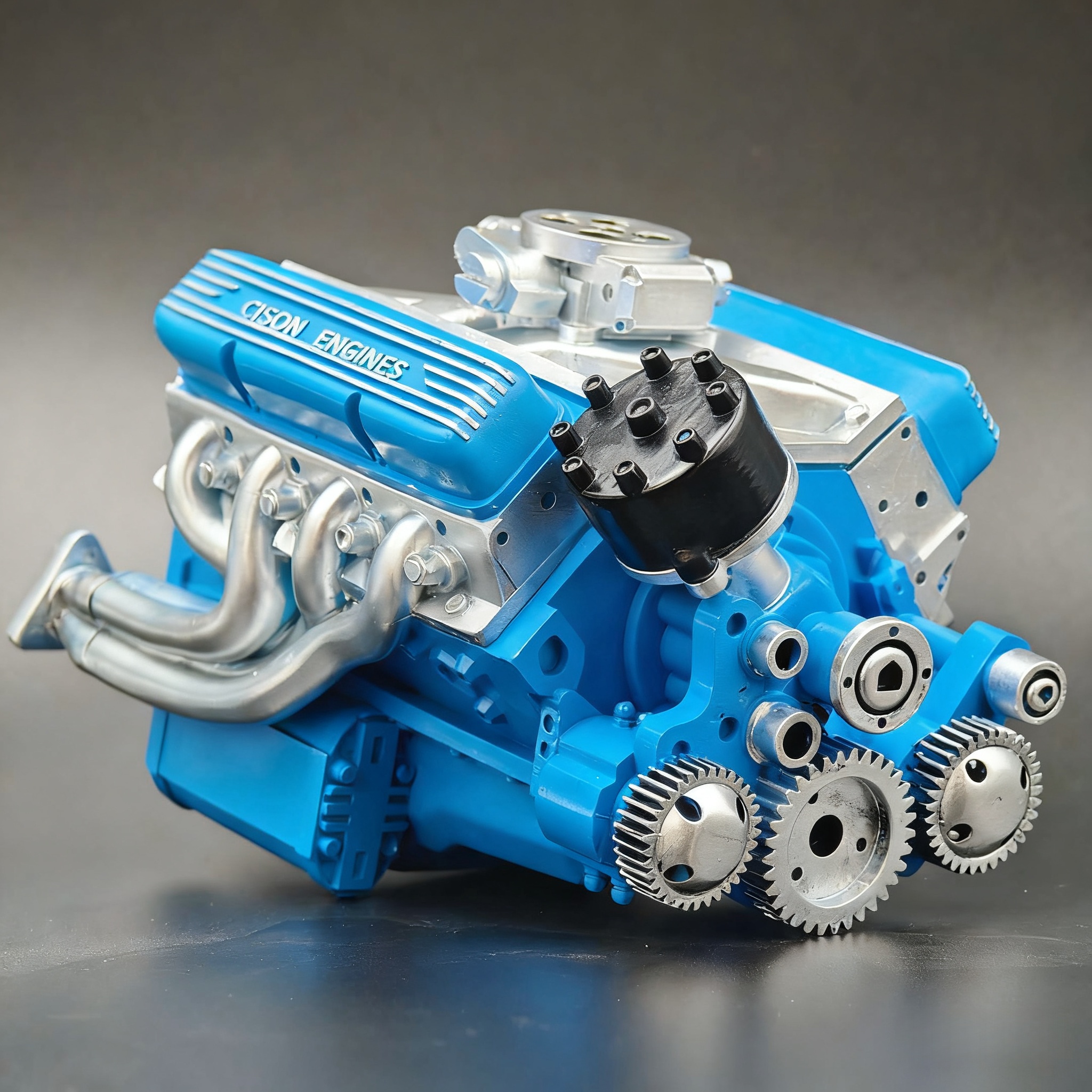 【Metal Texture | Collectible Decor】V8 Engine Model Ornament – Industrial Style Desktop Decoration – Perfect Gift for Car Enthusiasts