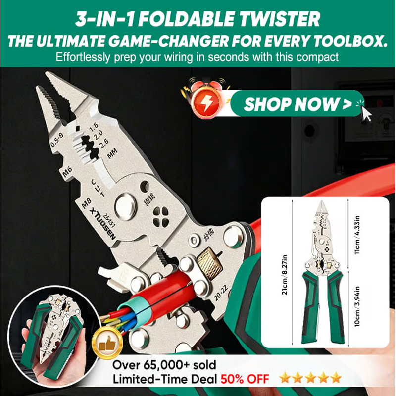 Multifunctional Foldable Electric Pen Wire Twister