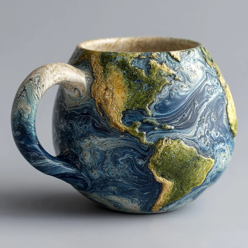 😊Yooshoverk Coffee Mug Planetary Space-Themed Ceramic Durable Novelty Cup for Astronomy Lovers Home Office Cosmic Gift