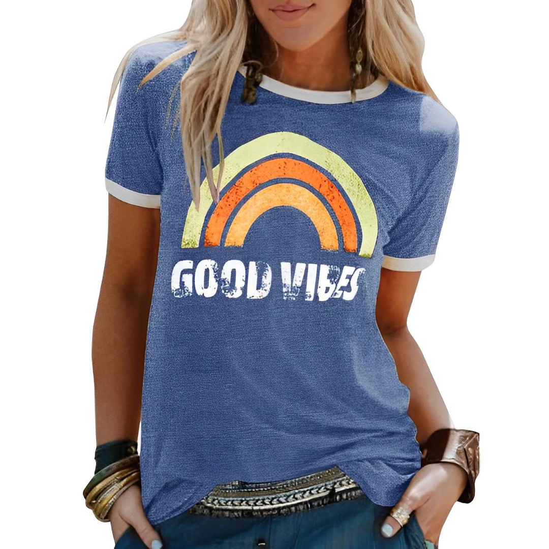 Women's Good Vibes T-Shirt | Round Neck