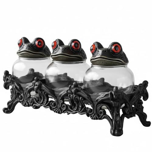 Handcrafted Witchy Frog Apothecary Spice Jars 🐸🧙
