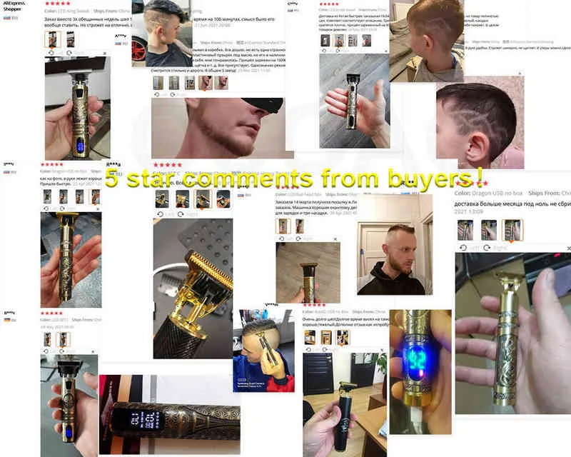 Electric Hair Clipper For Men, Retro Professional Trimmer With USB Charging