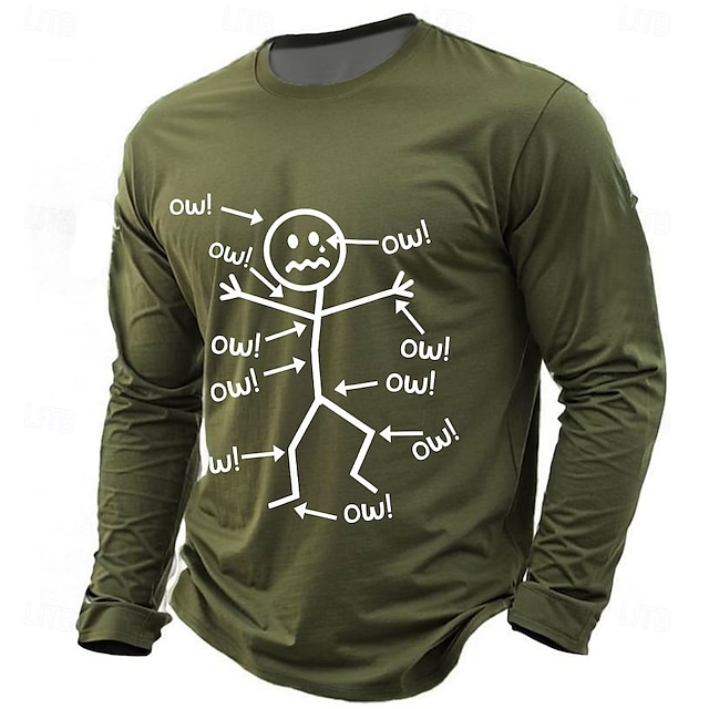 Men's Character Funny T Shirt Short Sleeve T shirt 3D Print Crew Neck Shirt Fashion Daily Basic Street Casual Daily Black Red Blue Summer Spring All Seasons Clothing Apparel