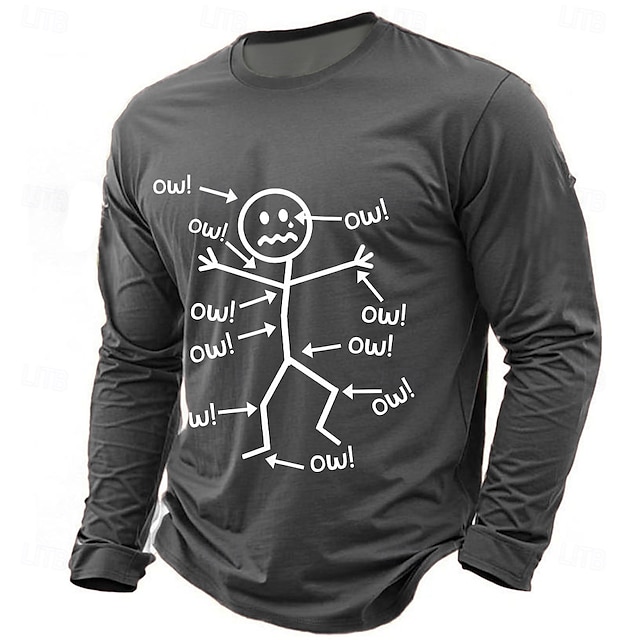 Men's Character Funny T Shirt Short Sleeve T shirt 3D Print Crew Neck Shirt Fashion Daily Basic Street Casual Daily Black Red Blue Summer Spring All Seasons Clothing Apparel
