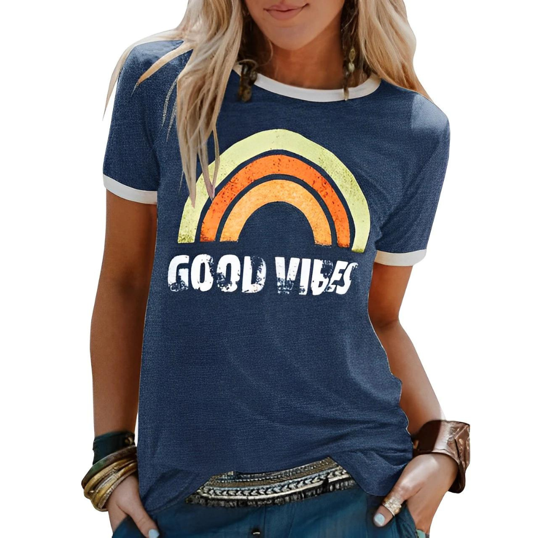 Women's Good Vibes T-Shirt | Round Neck