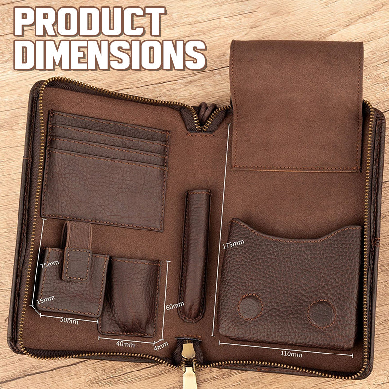 🏆 Portable cigar box with vintage motif and litchi patter