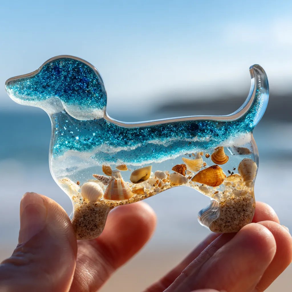 Ocean-themed Dachshund Ornament