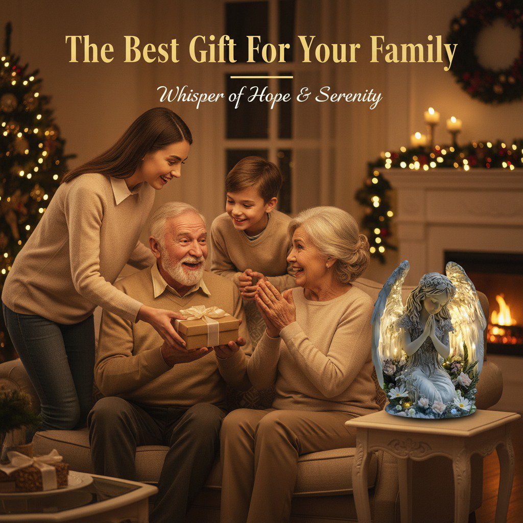 ❤️ Guardian Angel Statue With Light