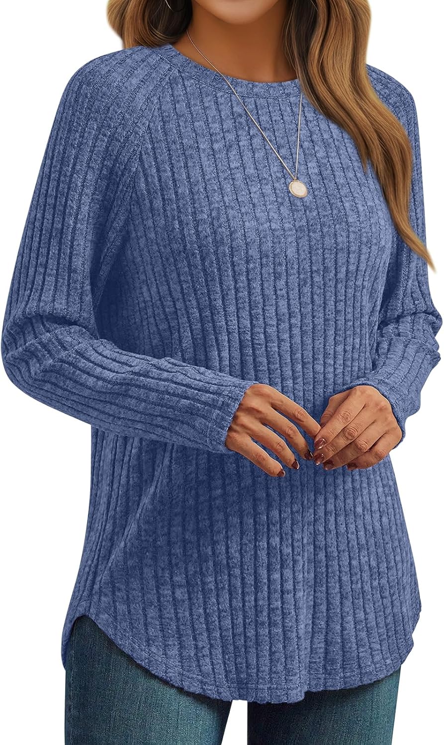 Womens Long Sleeve Shirts Fall Fashion Tops 2025 Blouses Dressy Sweaters Tunic Winter Clothes Casual Outfits