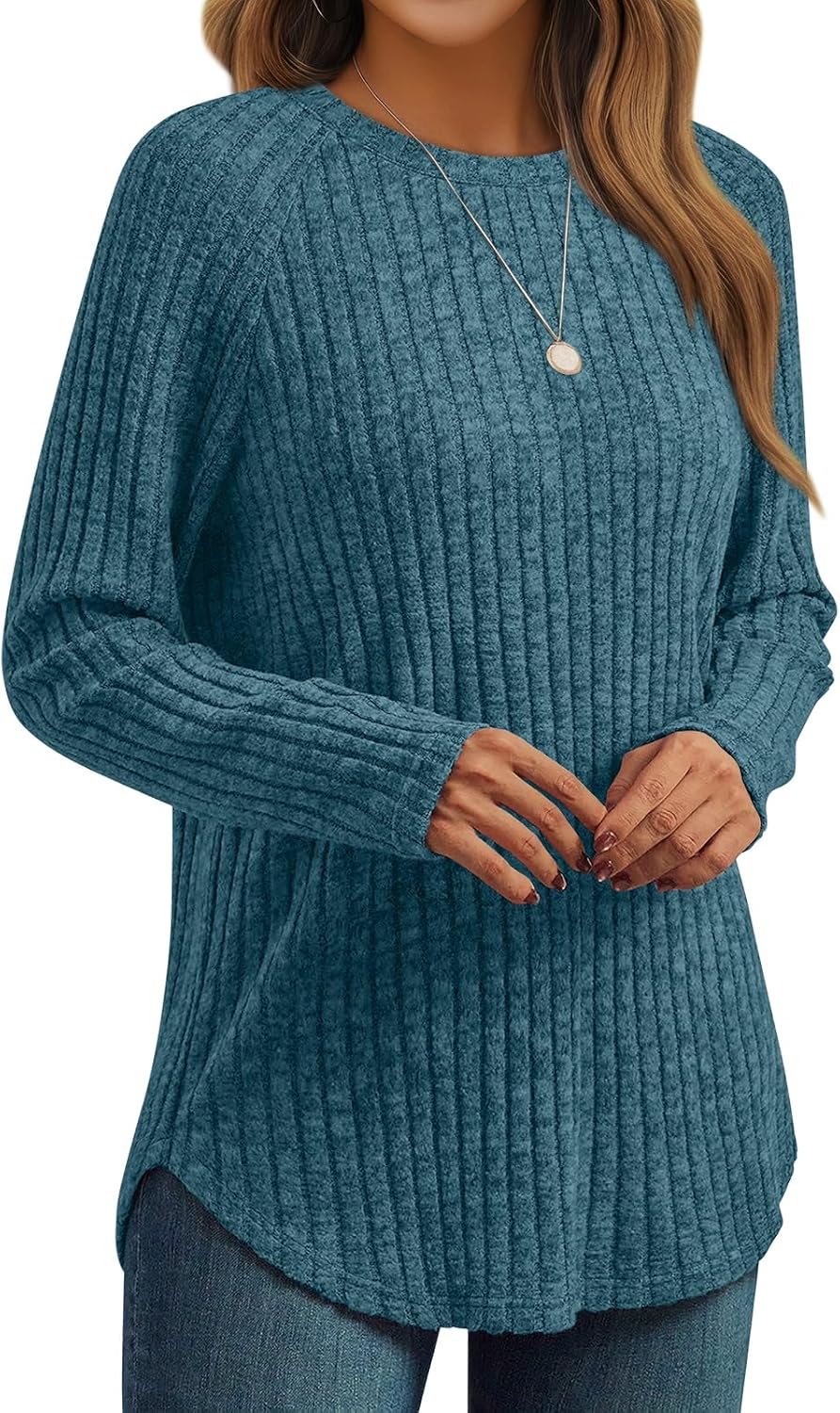 Womens Long Sleeve Shirts Fall Fashion Tops 2025 Blouses Dressy Sweaters Tunic Winter Clothes Casual Outfits