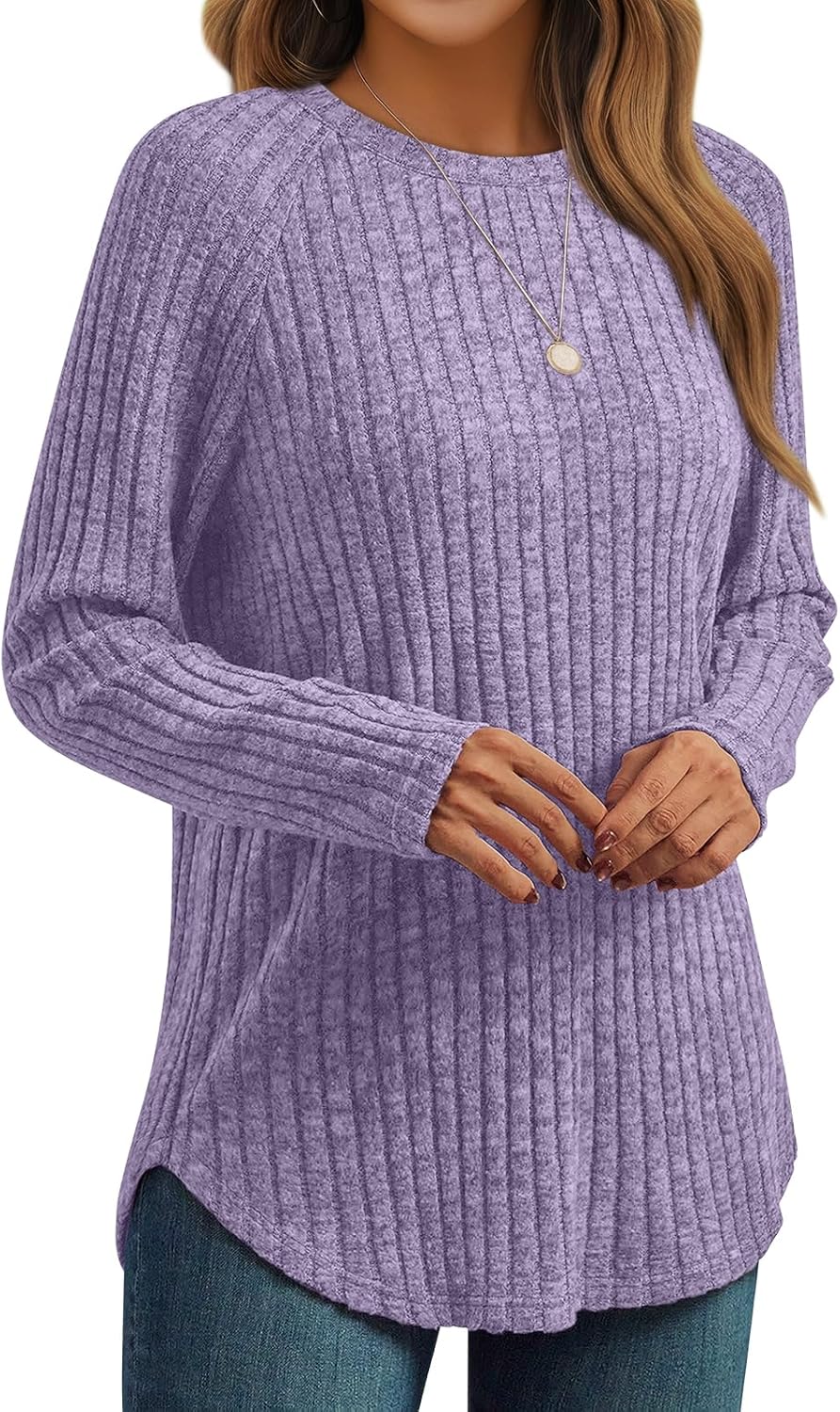 Womens Long Sleeve Shirts Fall Fashion Tops 2025 Blouses Dressy Sweaters Tunic Winter Clothes Casual Outfits