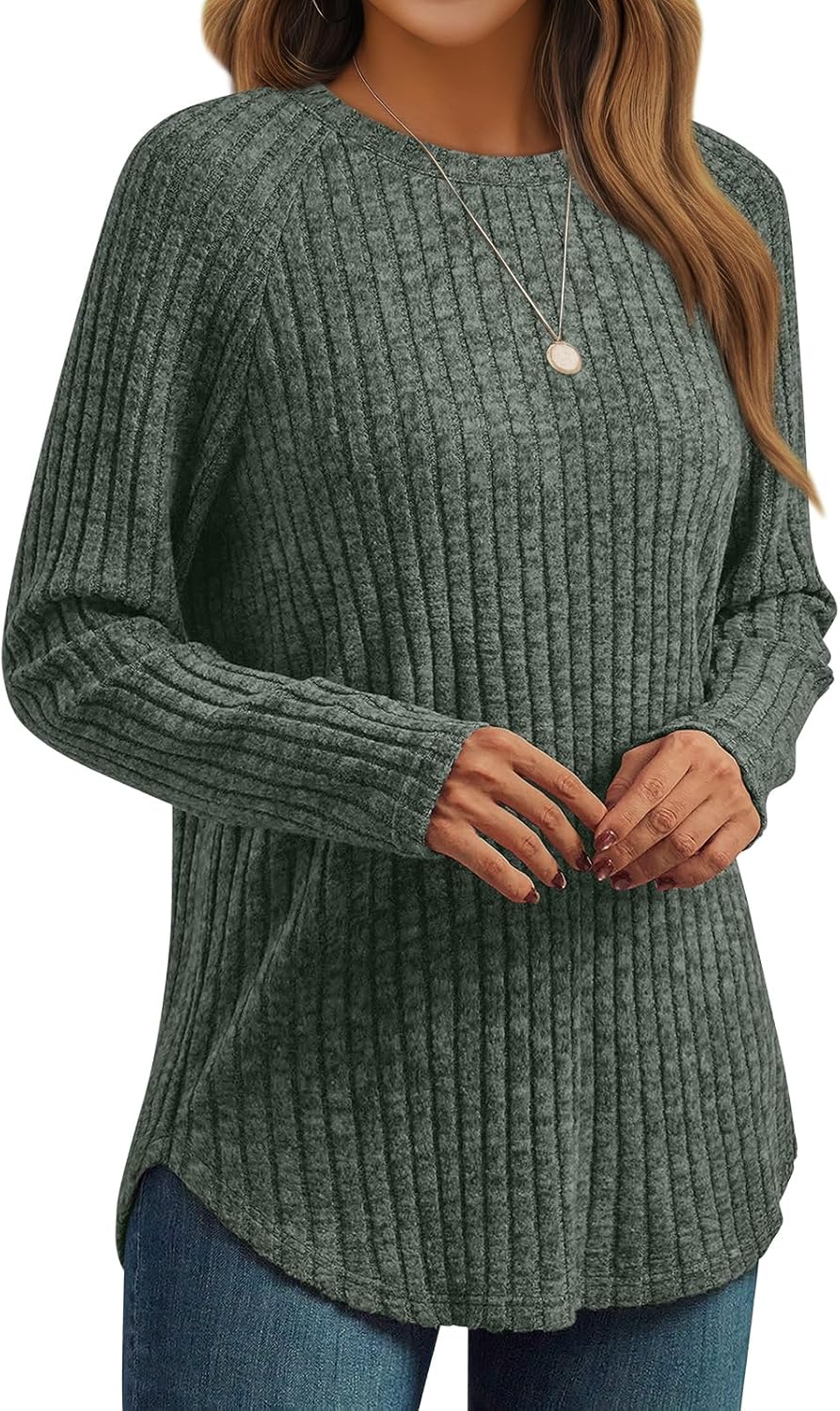 Womens Long Sleeve Shirts Fall Fashion Tops 2025 Blouses Dressy Sweaters Tunic Winter Clothes Casual Outfits