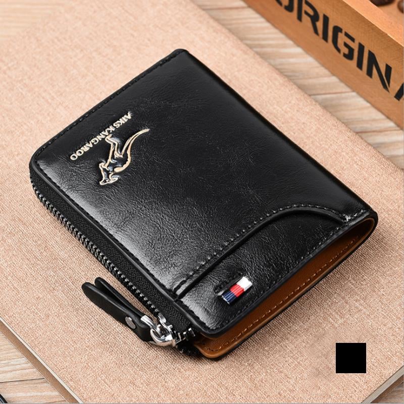 🏆🎁Men Wallet Zipper  Purse ( RFID PROTECTED )