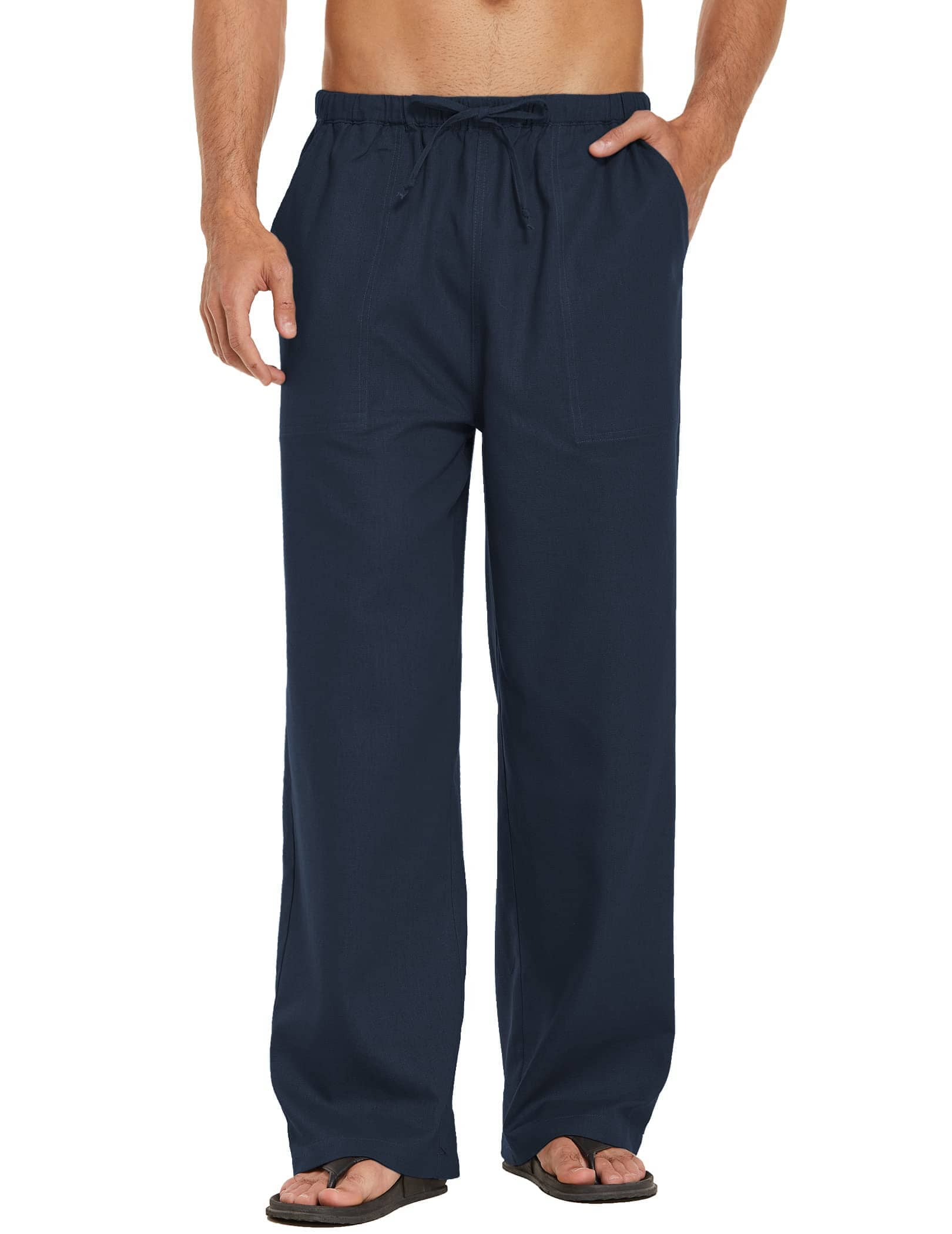 Linen Style Loose Waist Yoga Pants
