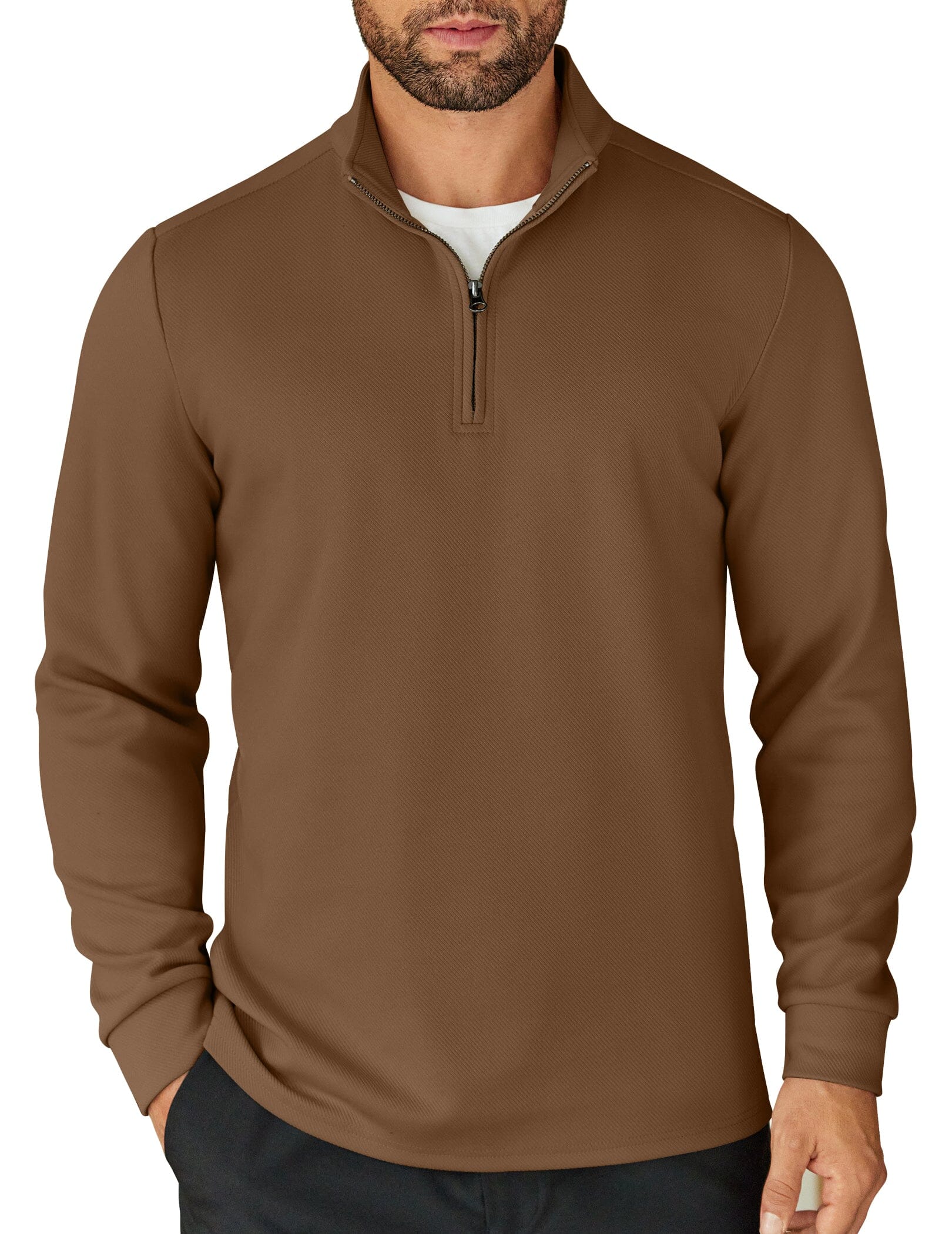 Casual Quarter Zip Sweatshirt