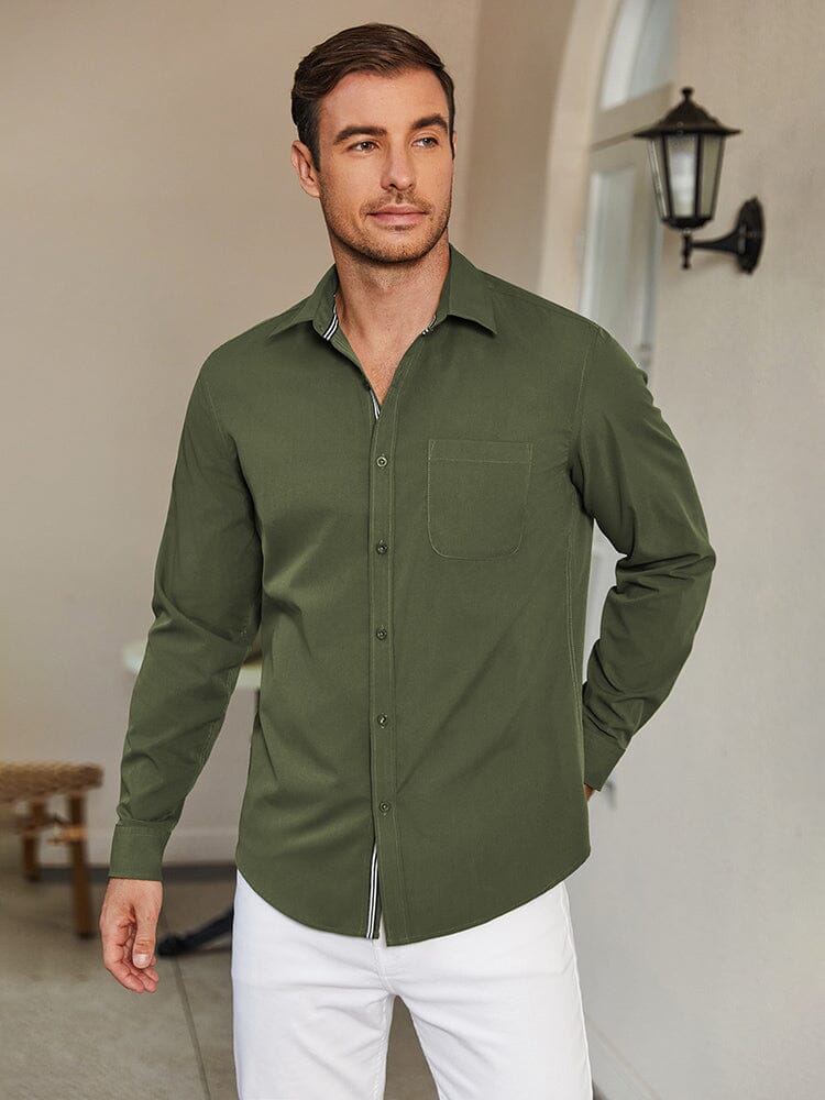 Elegant Untucked Dress Shirt