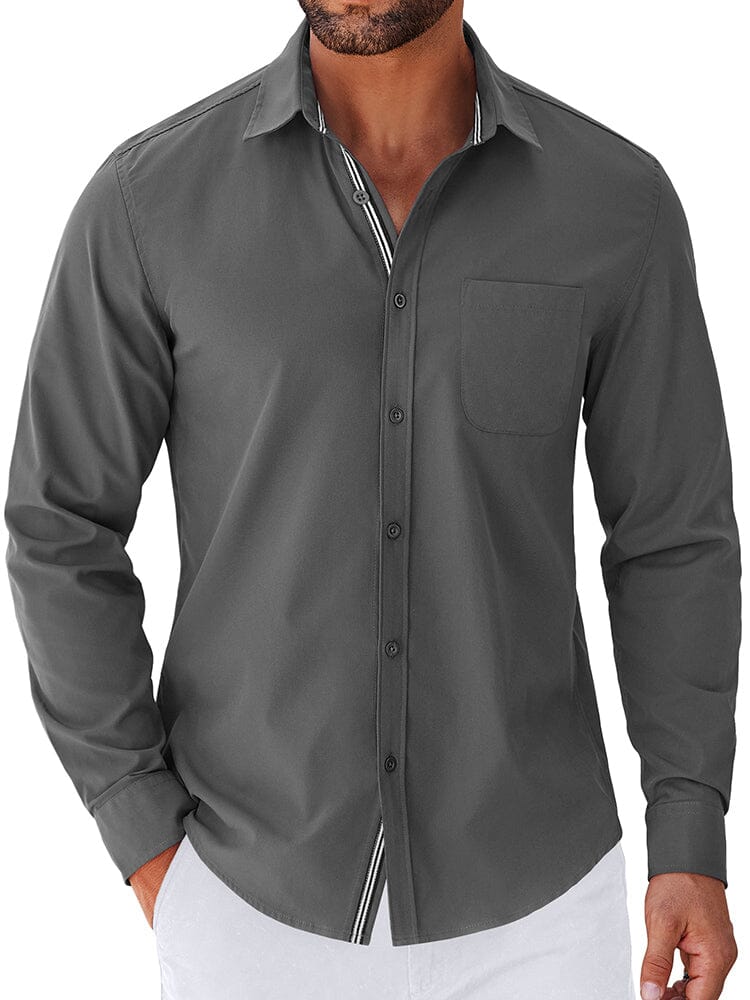 Elegant Untucked Dress Shirt