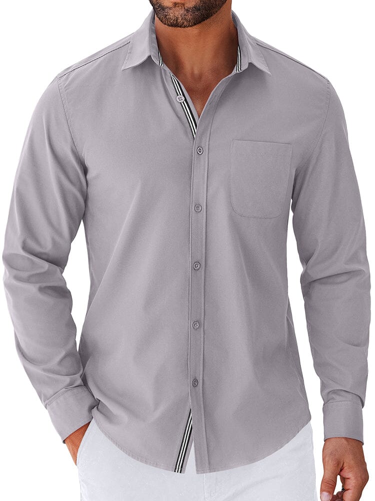 Elegant Untucked Dress Shirt