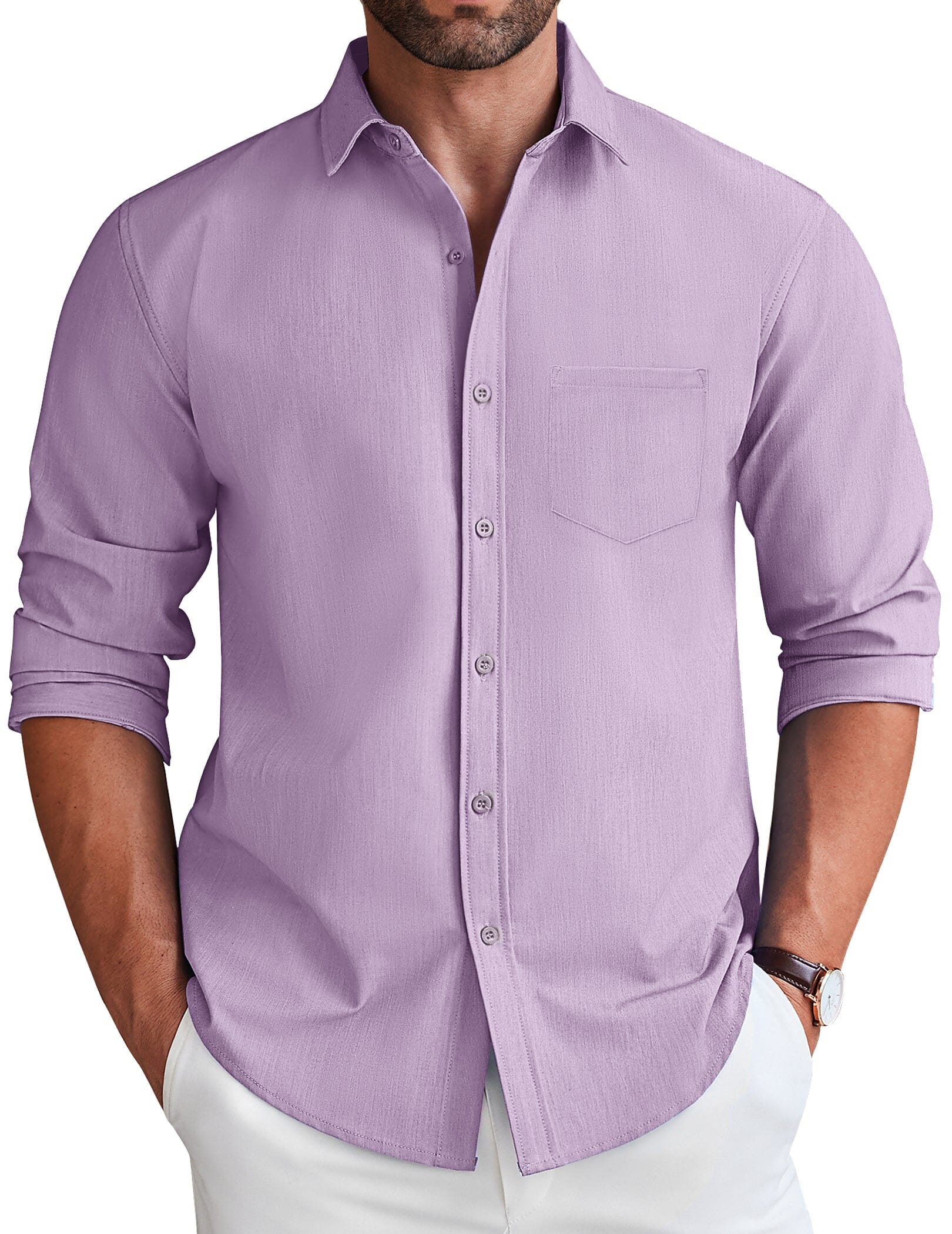Casual Faux Denim Shirt