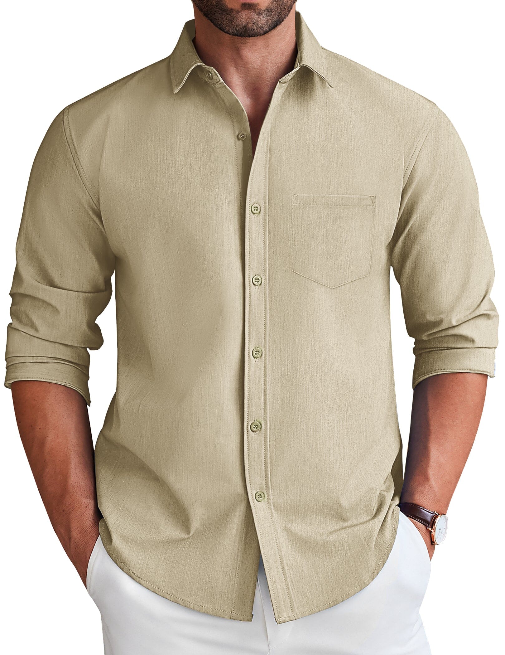 Casual Faux Denim Shirt